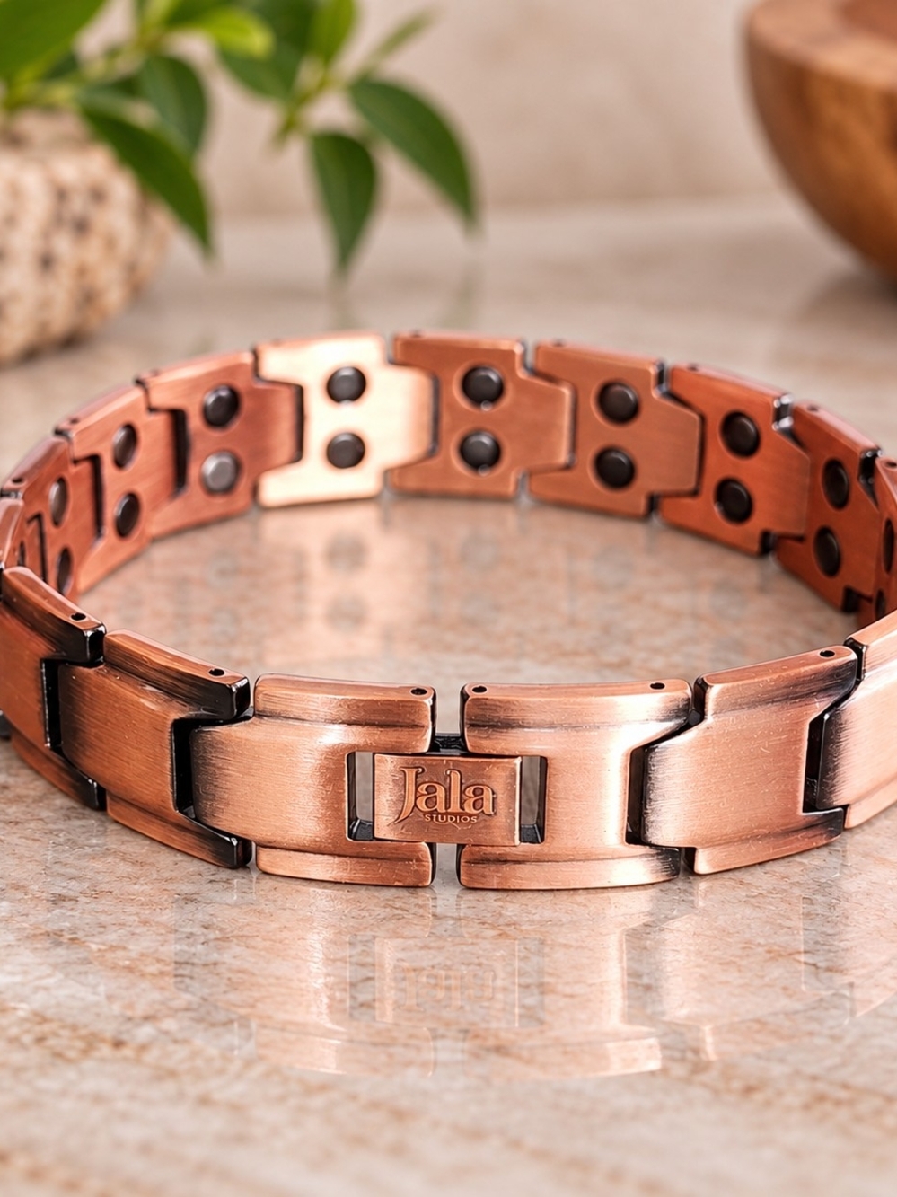 Genuine JalaStudios Pure Copper Magnetic Bracelet 30 Magnets Adjustable 15mm